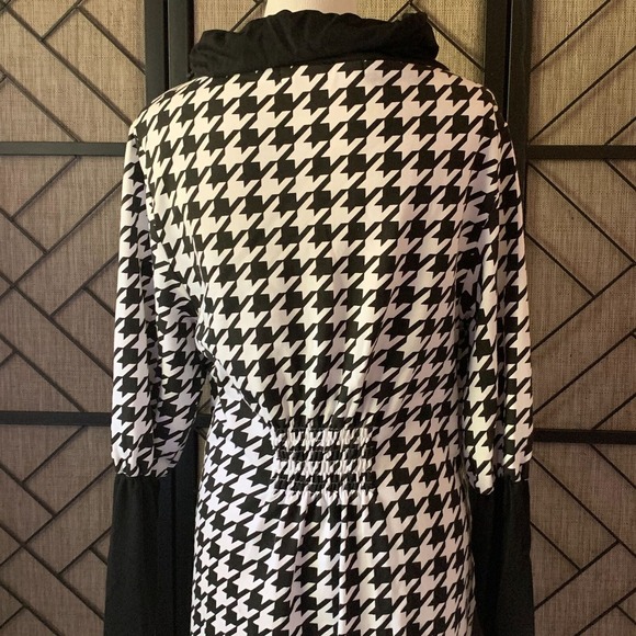 Tracy Negoshian Womens L Hounstooth Sheath Dress Size‎ Large - Picture 2 of 12